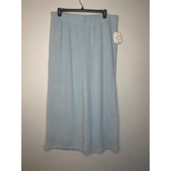 Wonderly Studio 2X Blue Fuzzy Knit Wide Leg Lounge Pants New with Tags - Picture 1 of 8